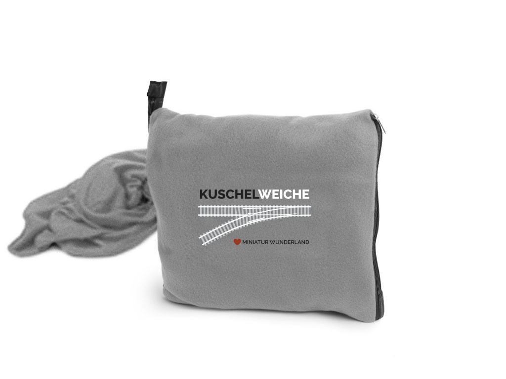 Kuschelweiche - 2-in-1 Kissen und Decke grau