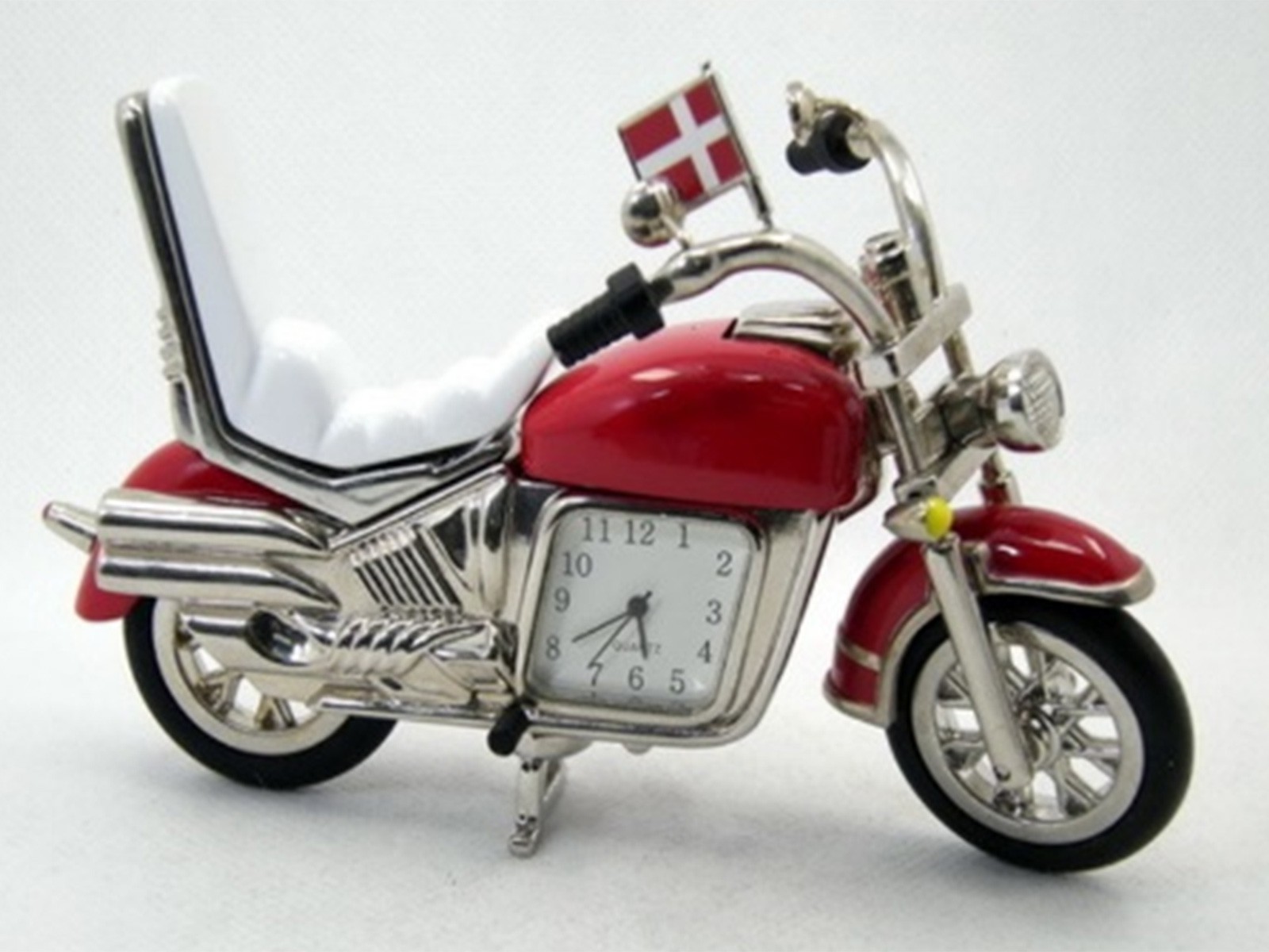 Miniatur-Uhr Motorrad