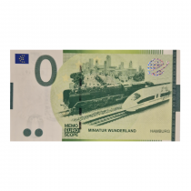 Euro-Souvenirschein Motiv grün "Dampflok BR 01 - ICE 3 BR 403"