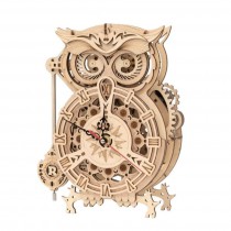 Holzbausatz Owl Clock Eulenuhr LK503 3D Puzzle Robotime