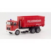 Herpa 310963 MAN F8 Abrollcontainer-LKW "Feuerwehr"