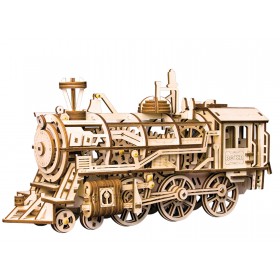 Lokomotive 3D Puzzle Holz mechanisch  - Robotime ROKR LK701