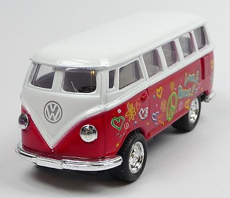 KINSMART VW T1 Flower Modellfahrzeug 1:32