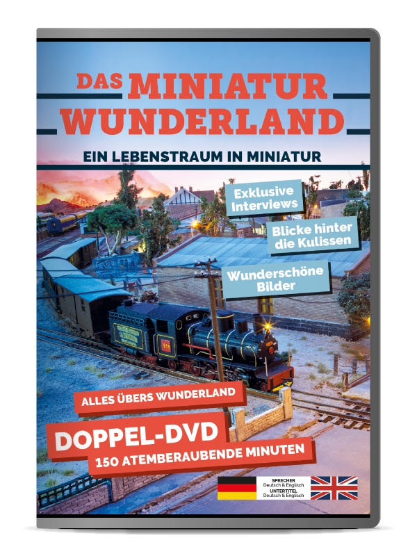 Wunderland Doppel-DVD "Das Miniatur Wunderland – Ein Lebenstraum in Miniatur" (Deutsch & Englisch) Wunderland Doppel-DVD "Das Miniatur Wunderland – Ein Lebenstraum in Miniatur" (Deutsch & Englisch)