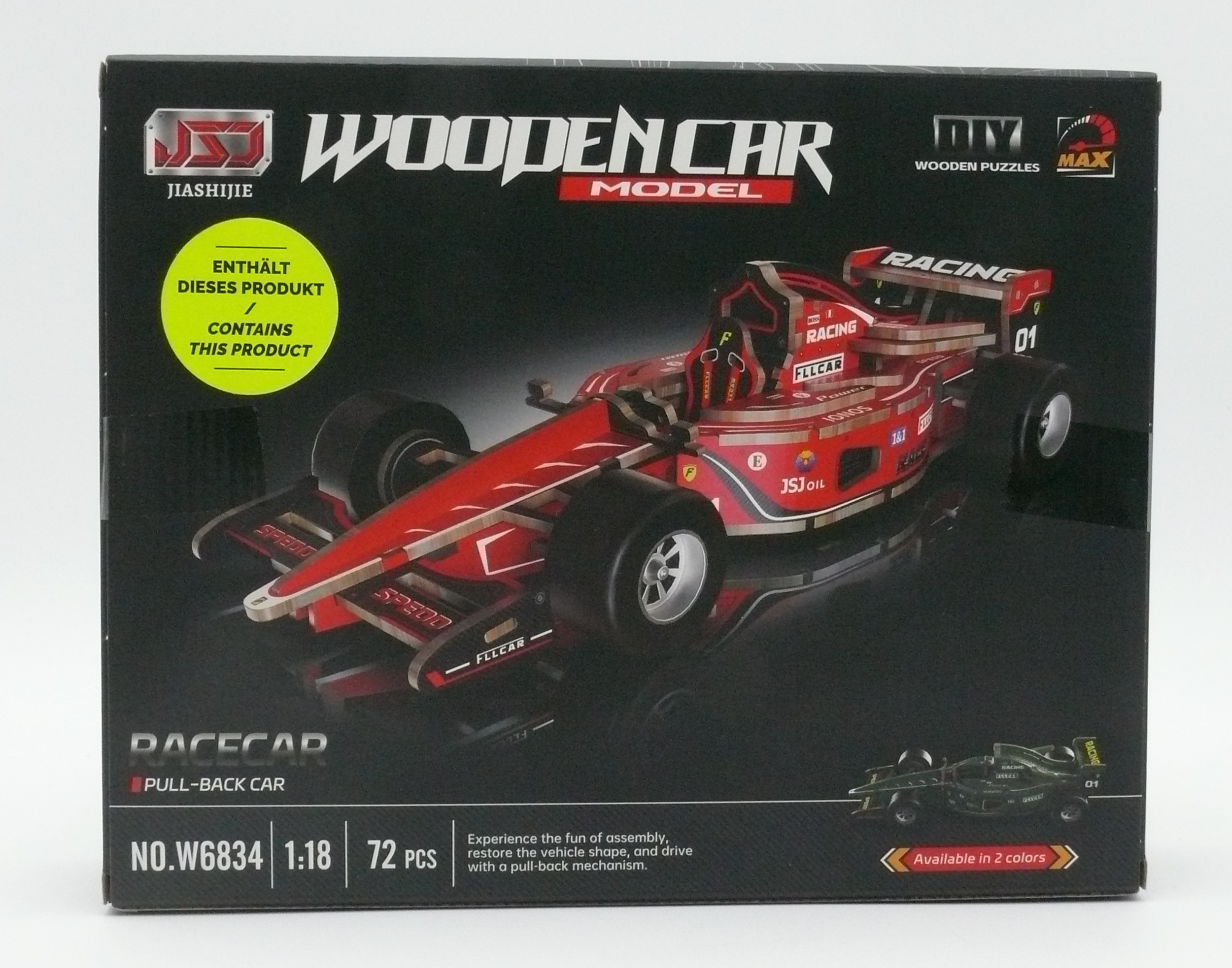 Holzbausatz - Formel-Rennwagen 1:18