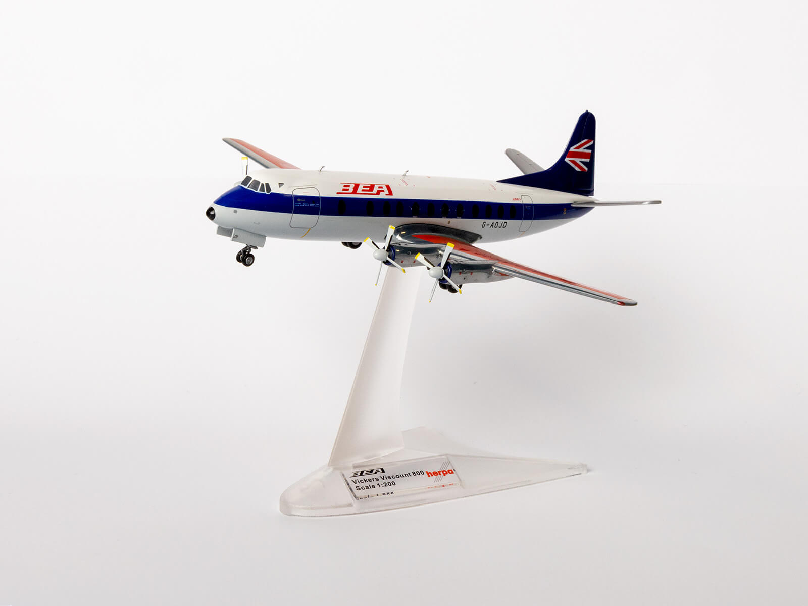 Herpa 572095 Vickers British European Airways Viscount 800 BEA "Speedjack" 1:200