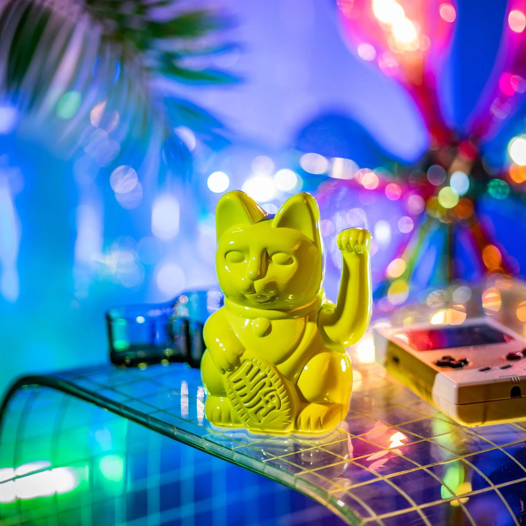 Winkekatze / Maneki Neko | Miami Nights - Glossy Yellow