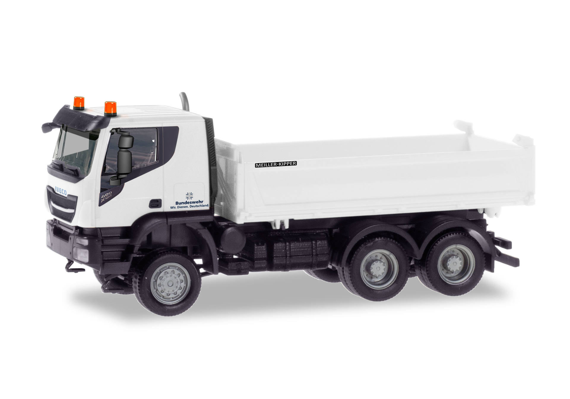 Herpa 746588 Iveco Trakker 6×6Meiller-Kipper "Bundeswehr" 1:87