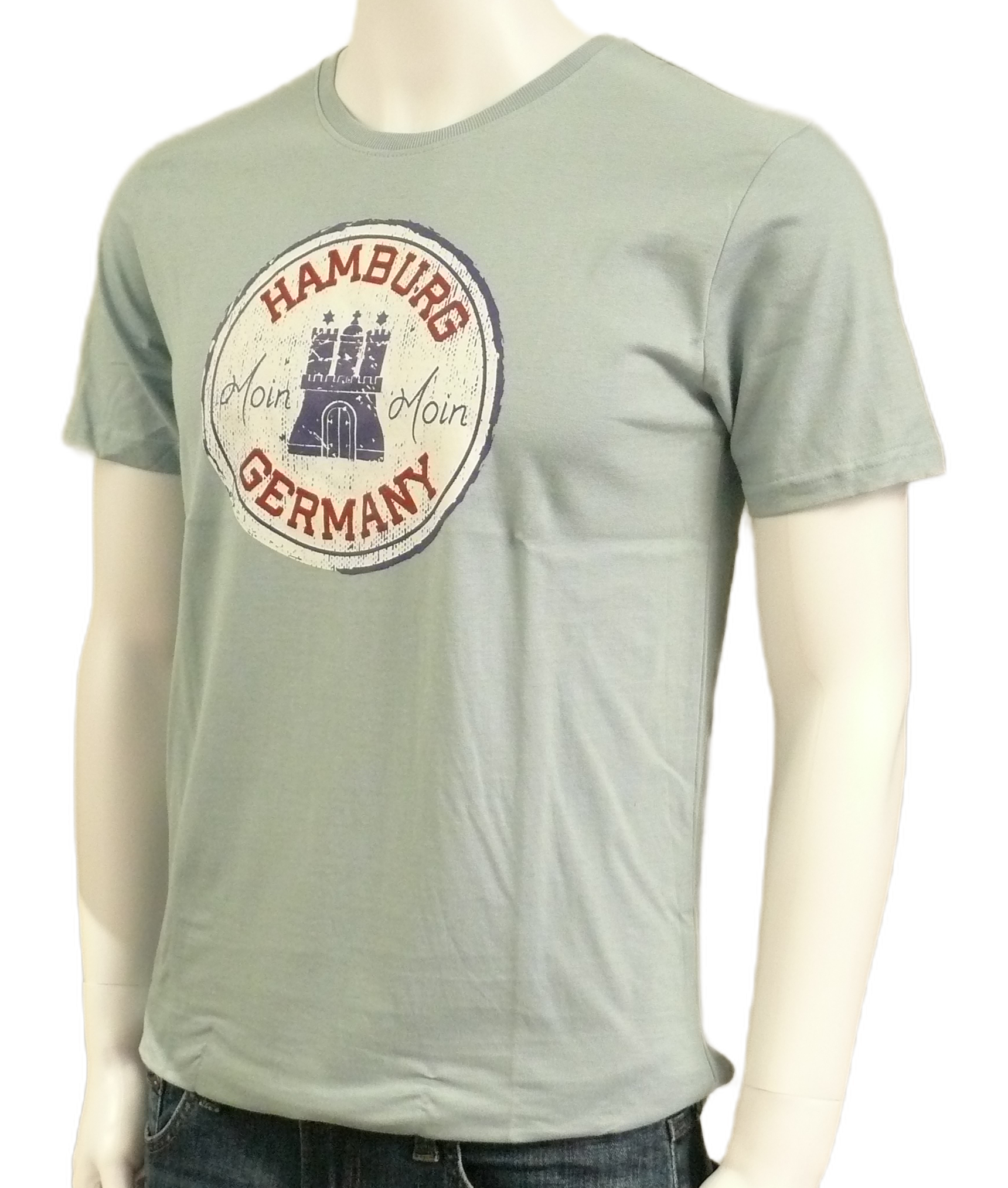 T-Shirt - Hamburg Germany Moin Moin - Grau