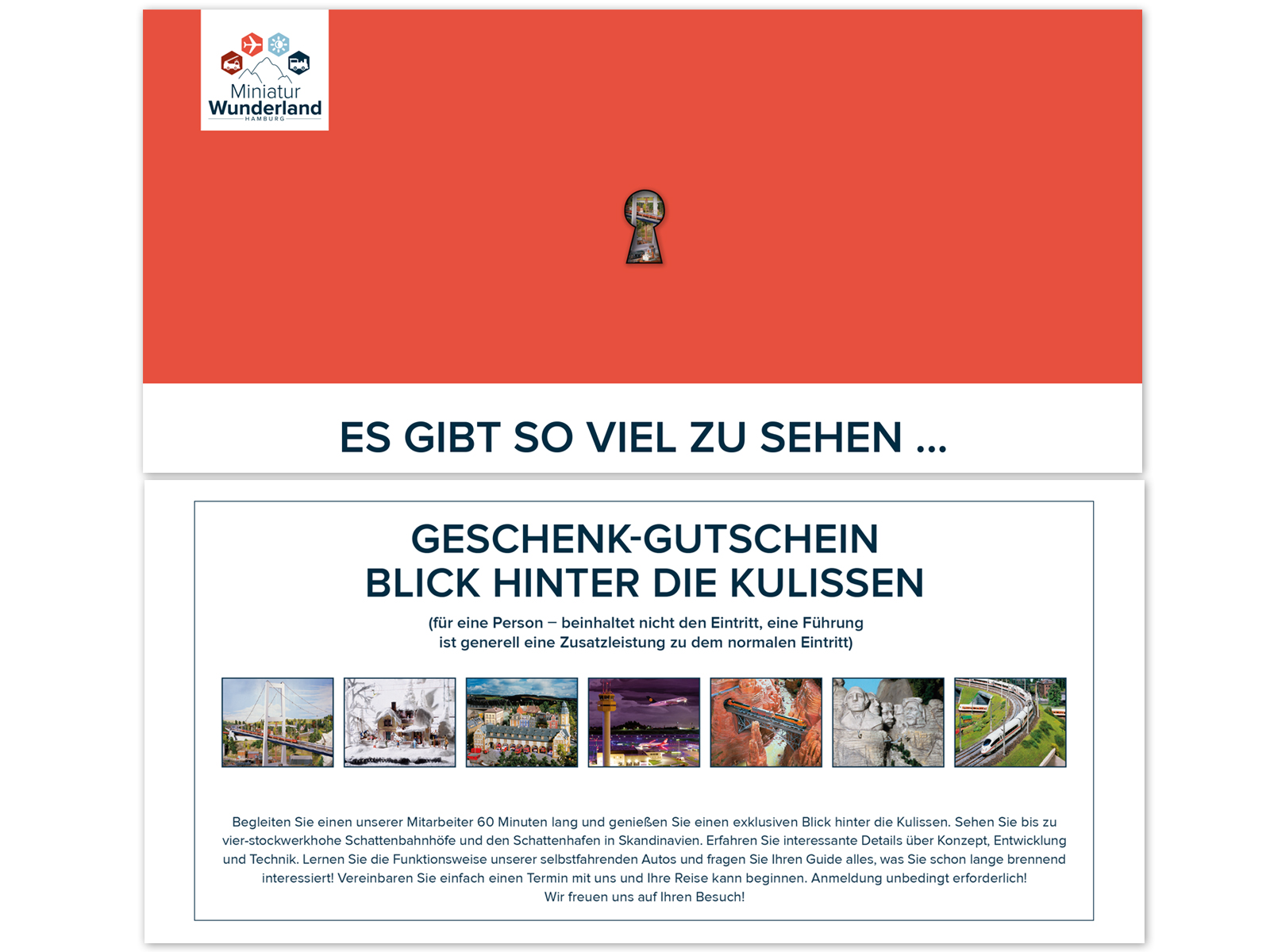 Geschenkgutschein Führung hinter die Kulissen, 60 Minuten (Freunde)