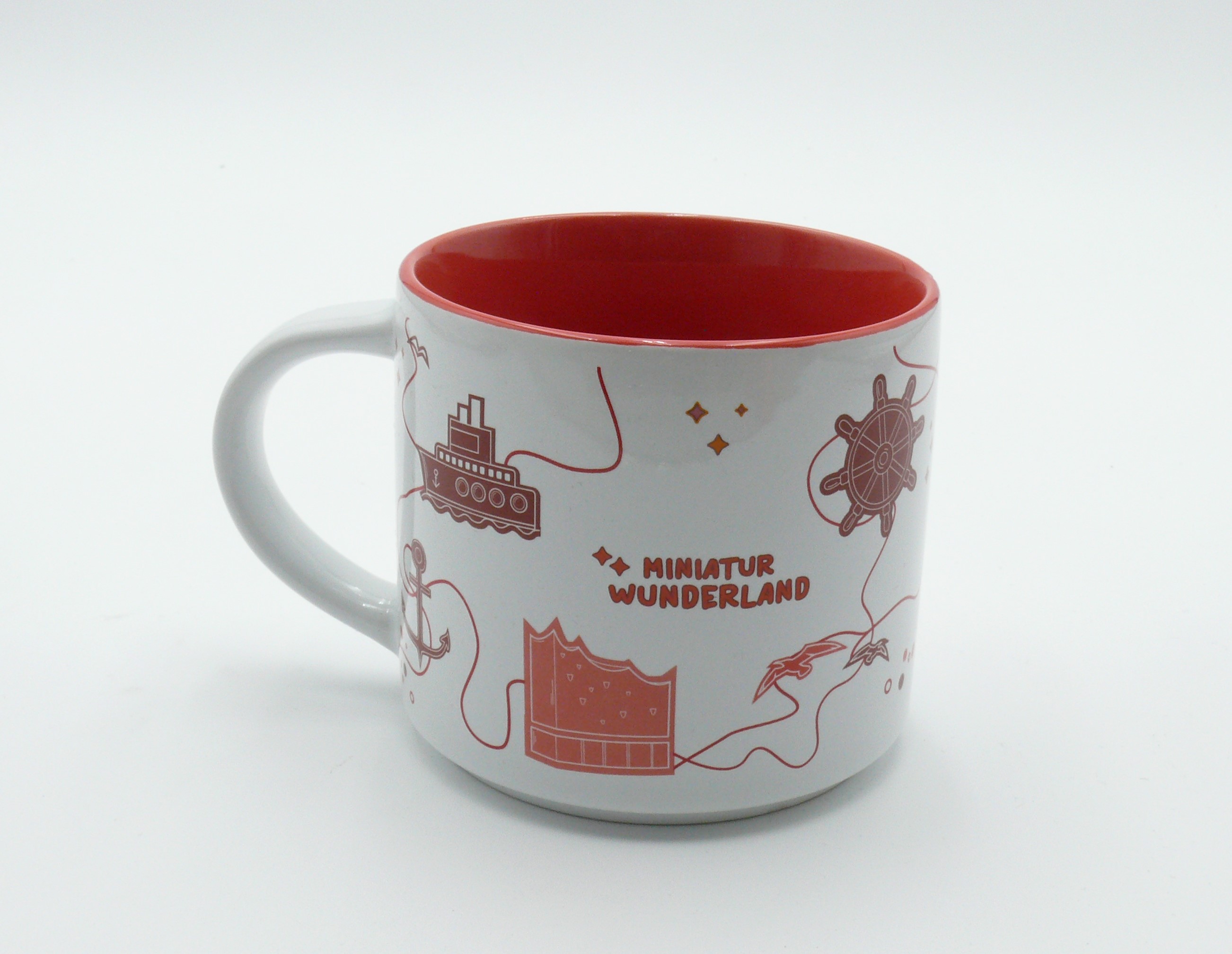 Becher  - Hamburger Sehenswürdigkeiten, rot